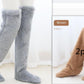 Over Knee High Fuzzy Long Socks Winter Warm Cold Leg Knee Joint Cold-Proof Stockings Home Floor Sleeping Socks