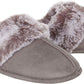 Women'S Comfy Faux Fur House Slipper Scuff Memory Foam Slip on Anti-Skid Sole