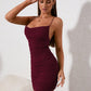 Women'S Spaghetti Strap Bodycon Dress Mesh Ruched Slim Fit Backless Party Cocktail Short Mini Dresses
