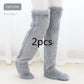 Over Knee High Fuzzy Long Socks Winter Warm Cold Leg Knee Joint Cold-Proof Stockings Home Floor Sleeping Socks