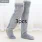 Over Knee High Fuzzy Long Socks Winter Warm Cold Leg Knee Joint Cold-Proof Stockings Home Floor Sleeping Socks